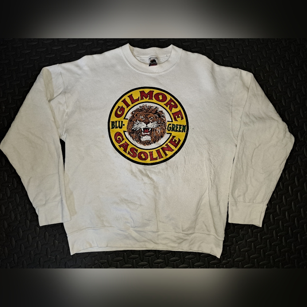 Vintage Gilmore Blue-green Gasoline Crewneck Sweater